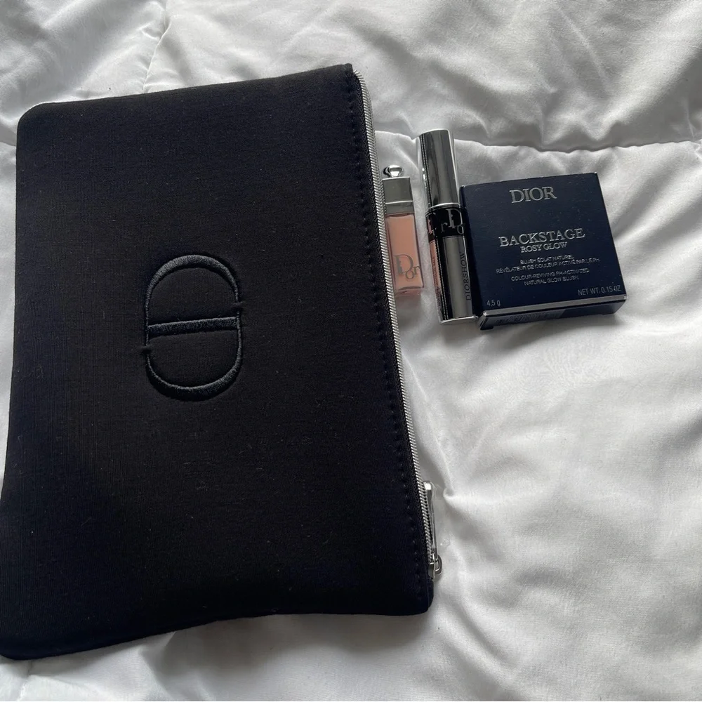 Dior Black Zip Pouch